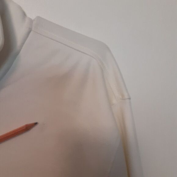 IZOD Golf Long Sleeve Pullover Shirt Sweatshirt Size L 1/4 Zip White - Picture 5 of 10